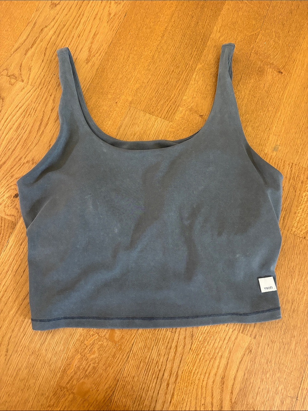 Vuori Daily Crop Tank - Slate Gray, Marble